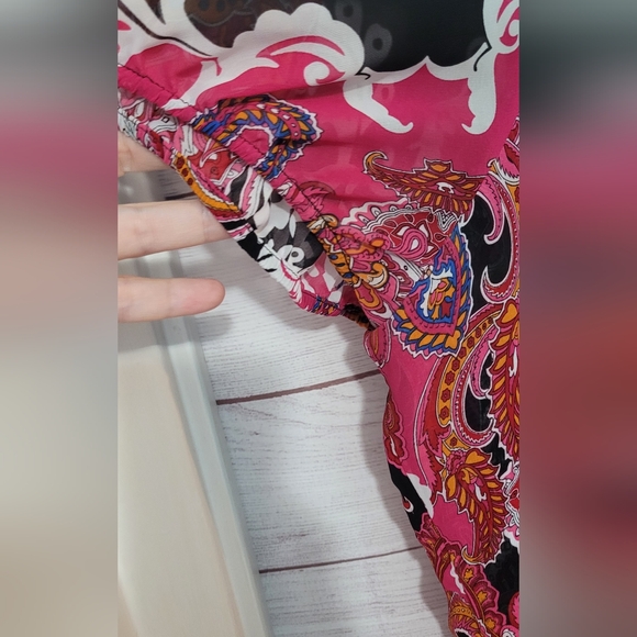 Nwot Lane Bryant flowy Paisley Summery blouse plus size 22/24 - Picture 5 of 12